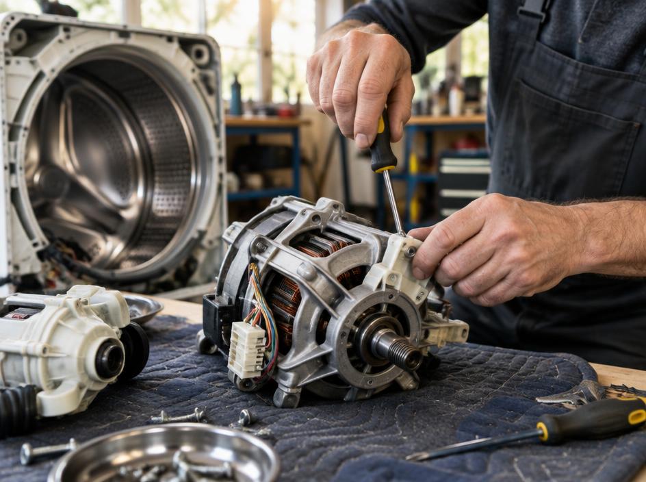 Técnico reparando un electrodoméstico